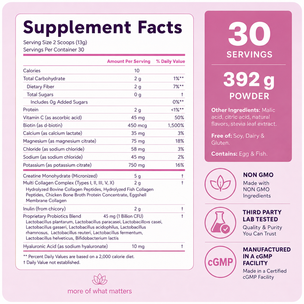 Creatine Hydration Powder 392g Strawberry Flavor
